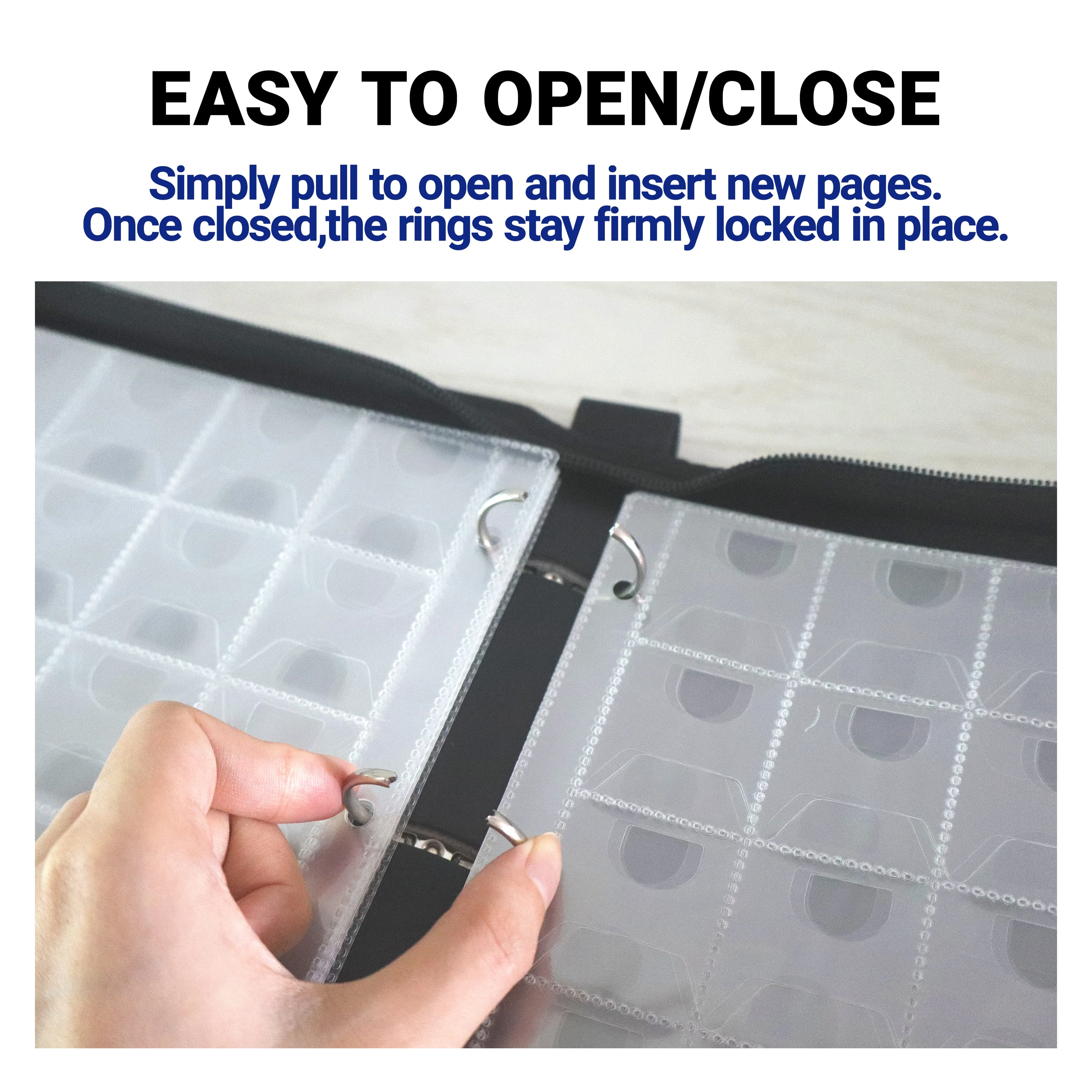 220 Slots Coin Collector Book Zipper PU Coin Storage Album Portable Coin Protector for Collection Display