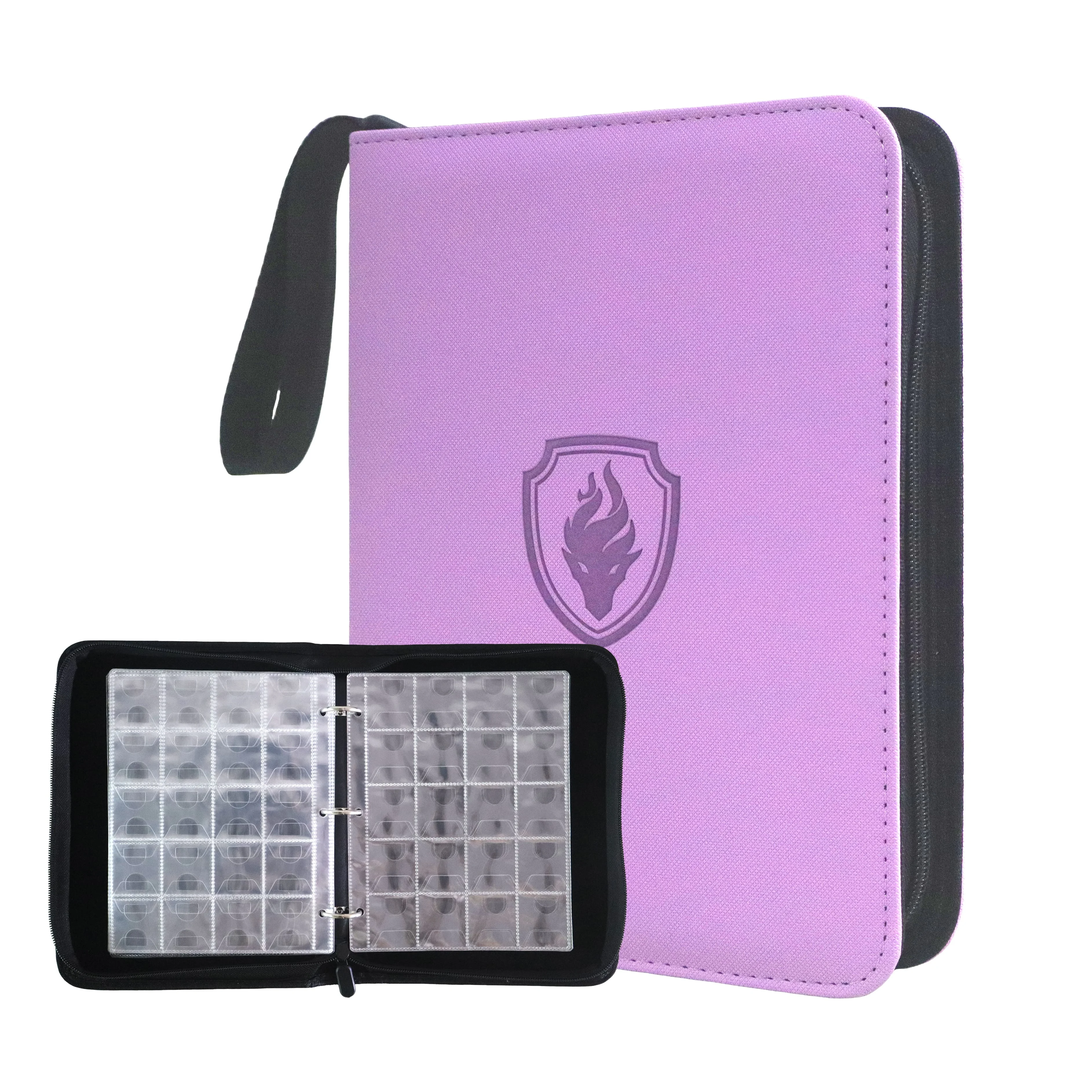 220 Slots Coin Collector Book Zipper PU Coin Storage Album Portable Coin Protector for Collection Display