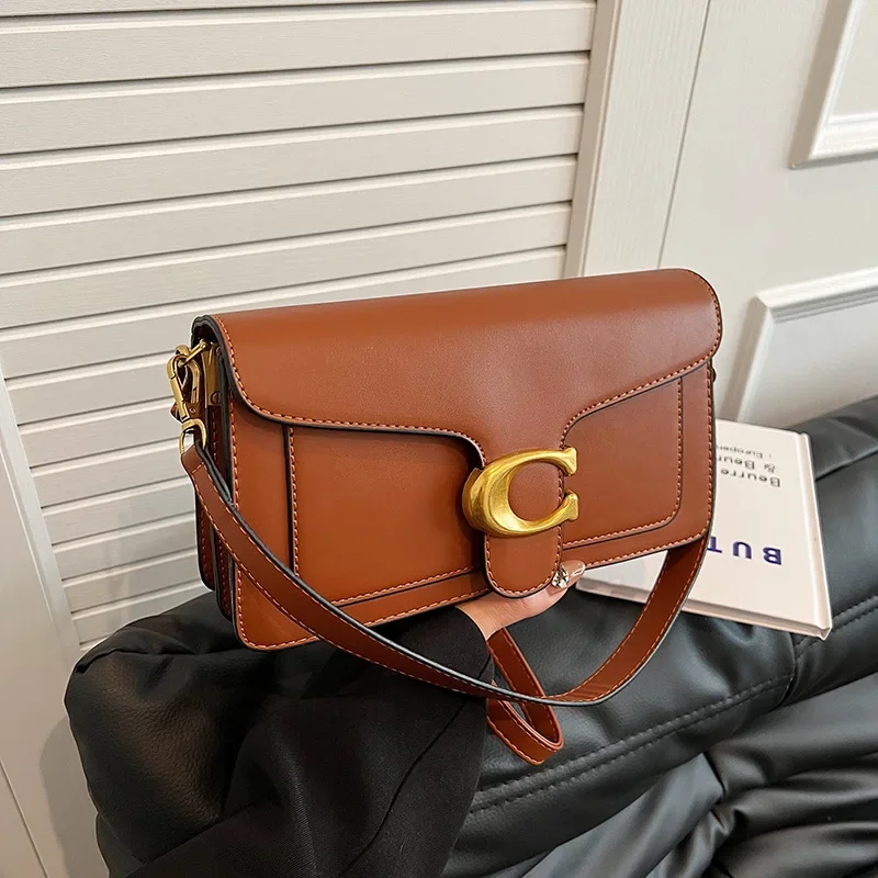 Autumn New Niche Women's Small Square Bag, High‑End Texture Solid Color Simple Versatile Classic Retro Shoulder Crossbody Purse