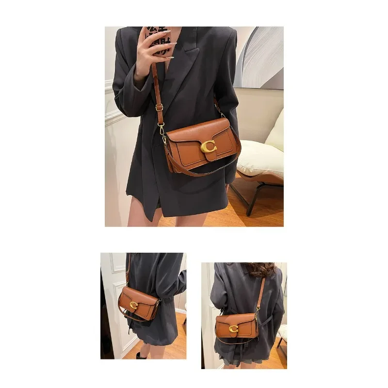 Autumn New Niche Women's Small Square Bag, High‑End Texture Solid Color Simple Versatile Classic Retro Shoulder Crossbody Purse