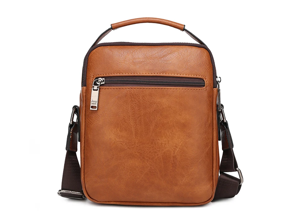 JEEP Brand men bags High quality Leather brown black Business Leisure Shoulder Messnger bags for 7.9 inches iPad male handbags