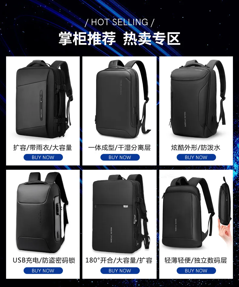Premium Black Waterproof CrossBag Personality Fashion Men Magnetic Messenger Bag Lightweight Minimalist Sling Shoulder Bag