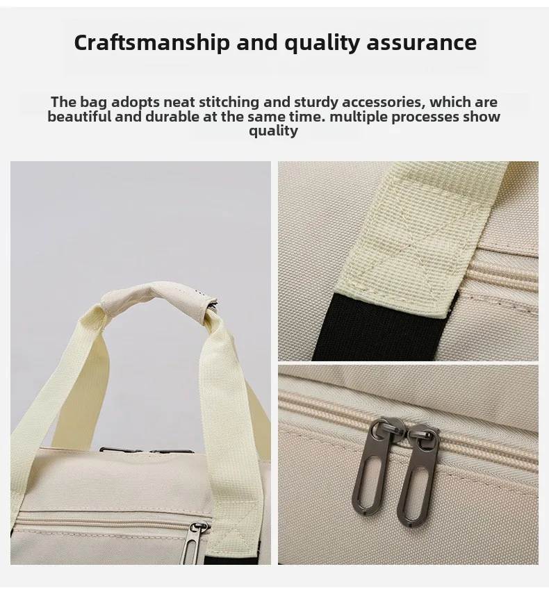 Expandable Travel Duffle Bag for Women, Sports Handbag, Fitness Bag, Large Capacity, One Shoulder Weekend Overnight Bag