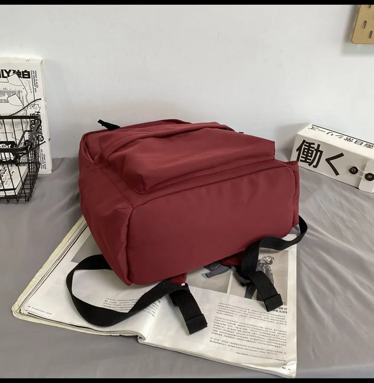 Black Grey White Red Versatile Backpack High Quality Large Capacity Waterproof Travel Bag Washable Nylon Computer Bag Unisex