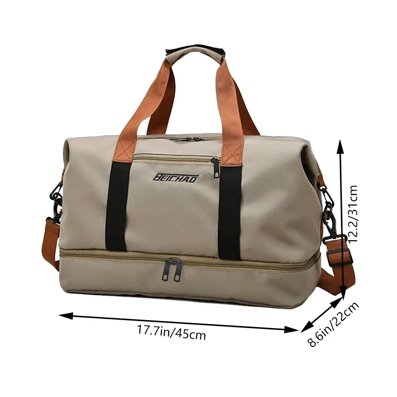 2026 Short Distance Business Travel Handbag Large Capacity Waterproof Storage Bag Men's Portable Sports and Fitness Bag