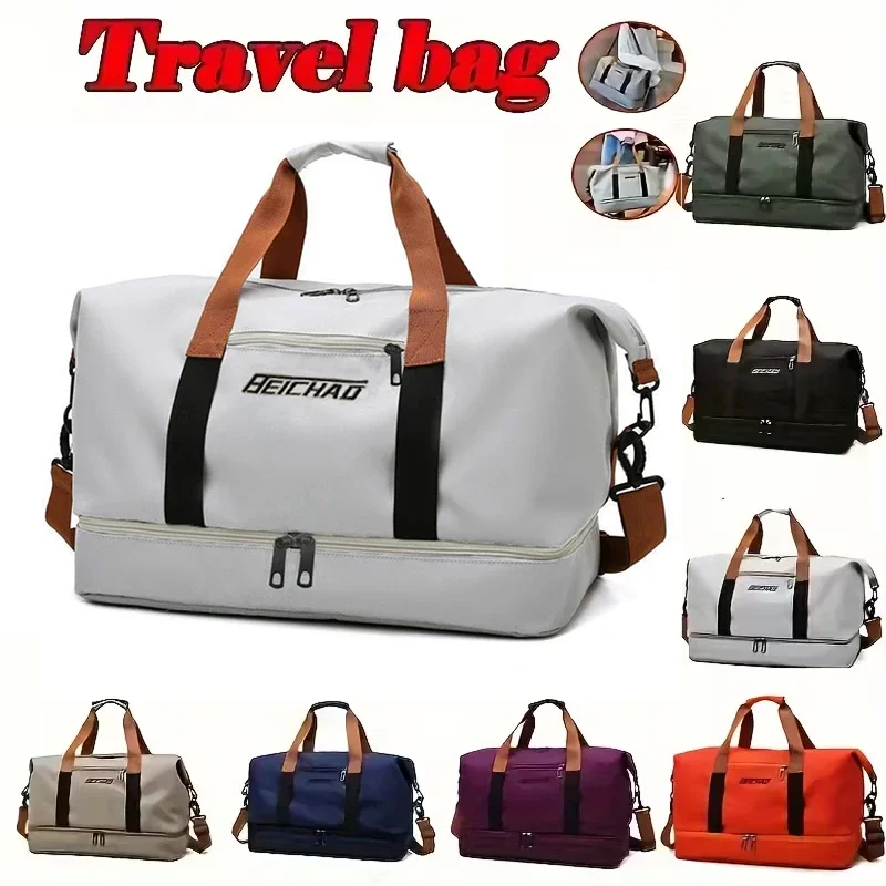 2026 Short Distance Business Travel Handbag Large Capacity Waterproof Storage Bag Men's Portable Sports and Fitness Bag