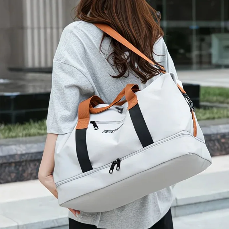 2026 Short Distance Business Travel Handbag Large Capacity Waterproof Storage Bag Men's Portable Sports and Fitness Bag