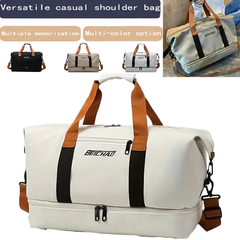 2026 Short Distance Business Travel Handbag Large Capacity Waterproof Storage Bag Men's Portable Sports and Fitness Bag
