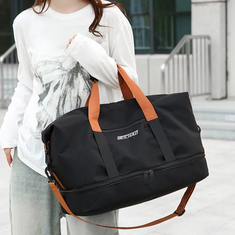2026 Short Distance Business Travel Handbag Large Capacity Waterproof Storage Bag Men's Portable Sports and Fitness Bag