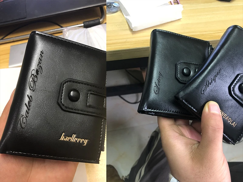 Men Wallets Short PU Leather Double Zipper Hasp Men Purses Card Holder Coin Pocket Vintage High Quality Brand Men Wallets