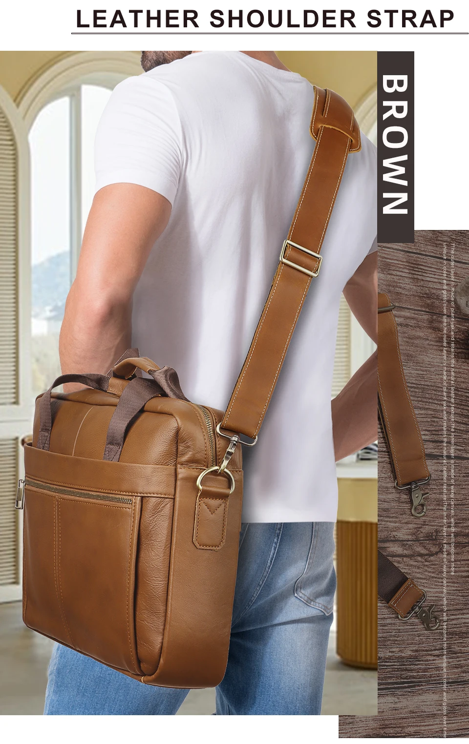 127cm Long Adjustable Genuine Leather Bag Strap for Crossbody Solid Color Messenger Shoulder Bag Strap Replacement Accessorie
