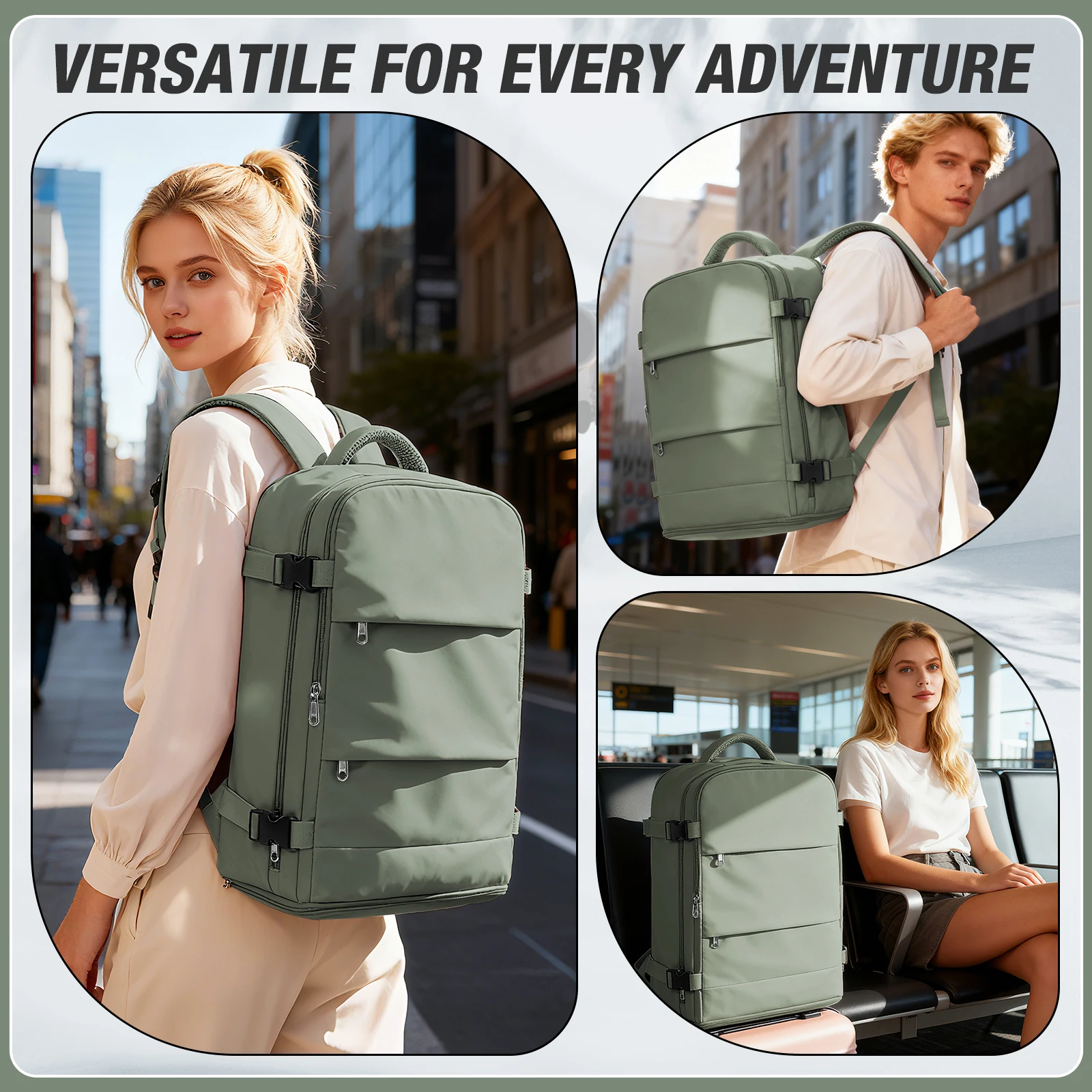 Hand Luggage Ryanair 40x30x20 Travel Backpack Carry-on Bag Aircraft Cabin max wizz air Backpack, Women's Men's Notebook Backpack