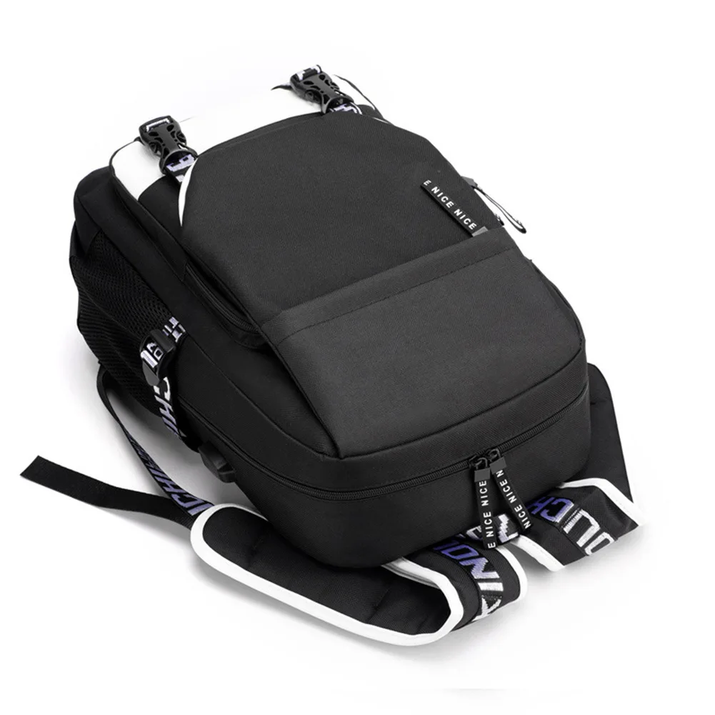 Anime Death Note Backpack School Book Bags Mochila Travel USB Port Bag Laptop Boy Girls Gift