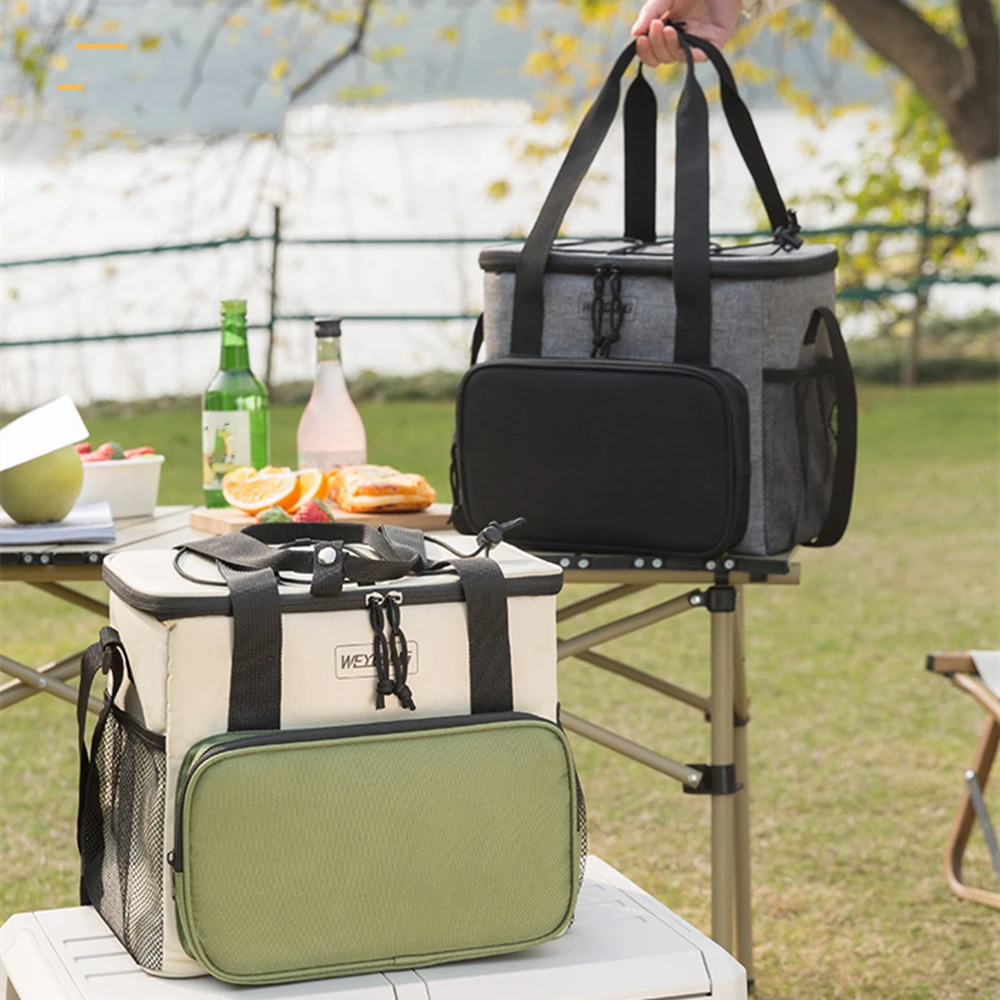 14L Portable Thermal Lunch Bag Food Box Durable Waterproof Cooler Ice Insulated Case Camping Oxford Dinner Backpacks Icebox