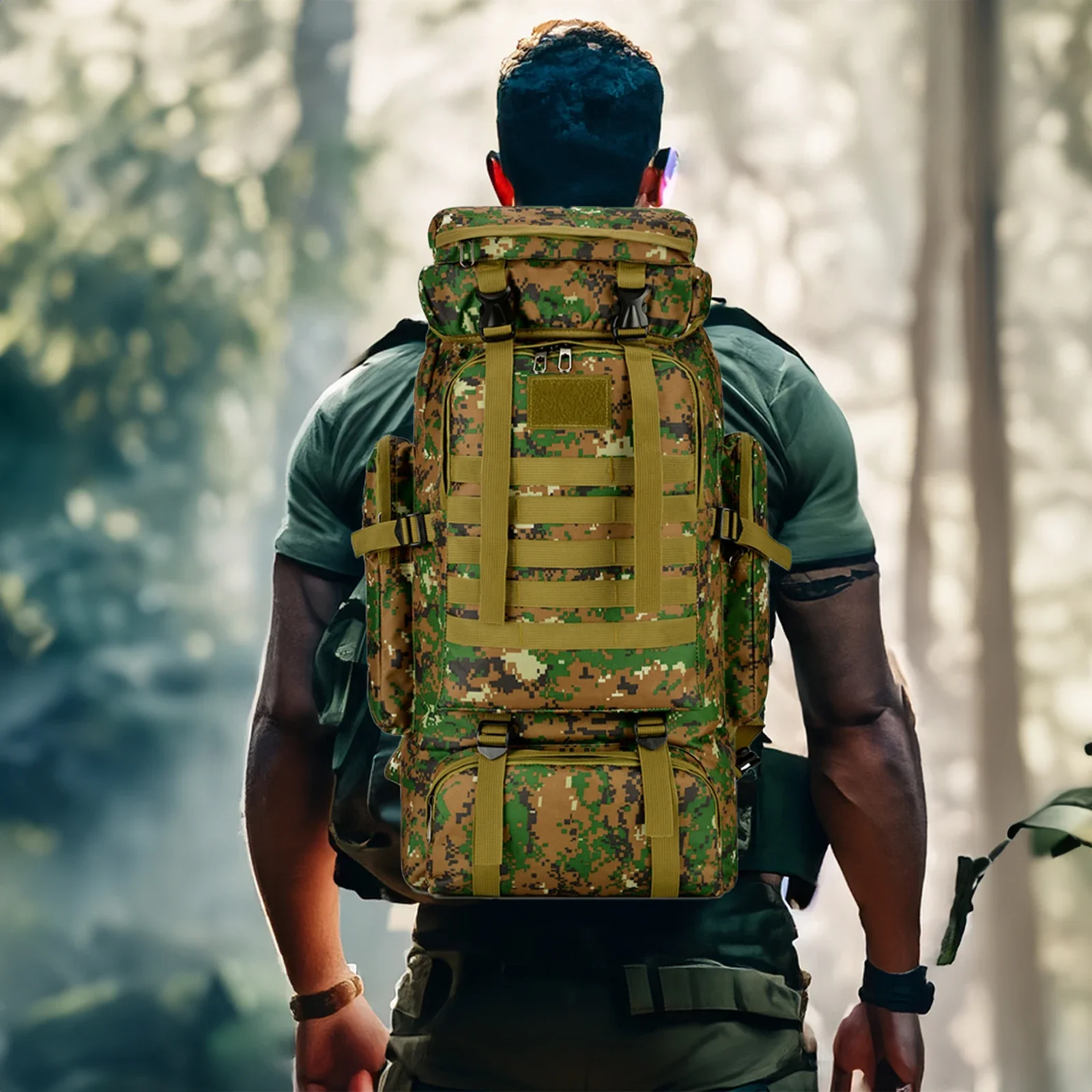 80L/100L Mountaineering Bag Climb Bag Tactical Backpacks Large Backpack Outdoors Hiking Camping Travel Bags