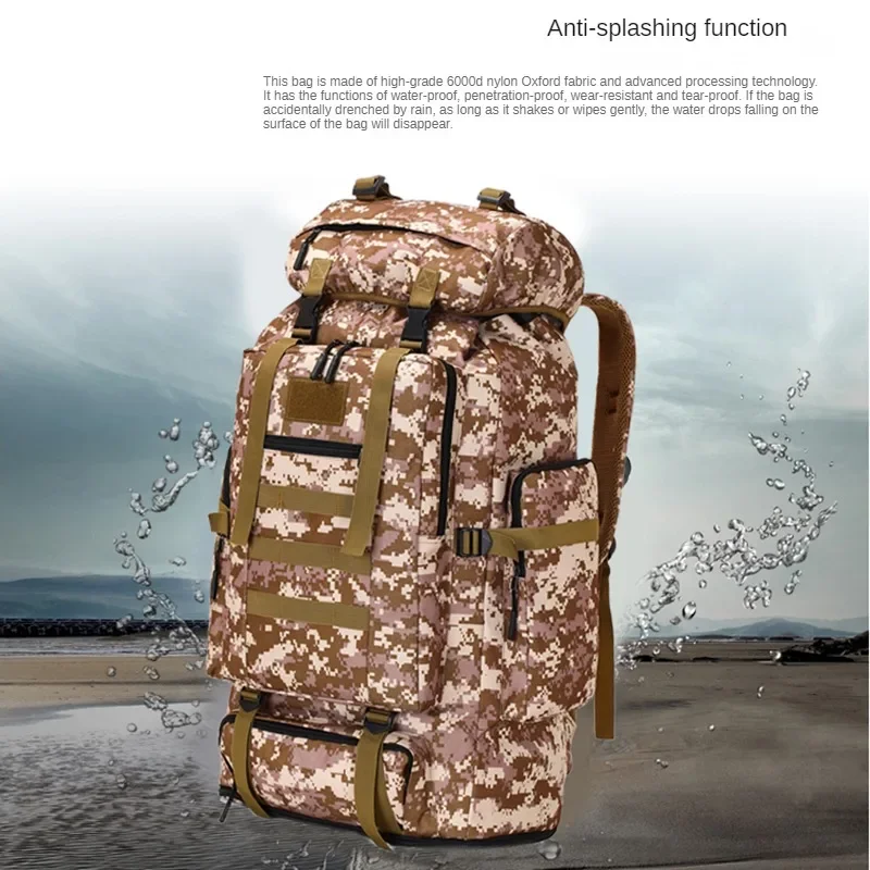 80L/100L Mountaineering Bag Climb Bag Tactical Backpacks Large Backpack Outdoors Hiking Camping Travel Bags