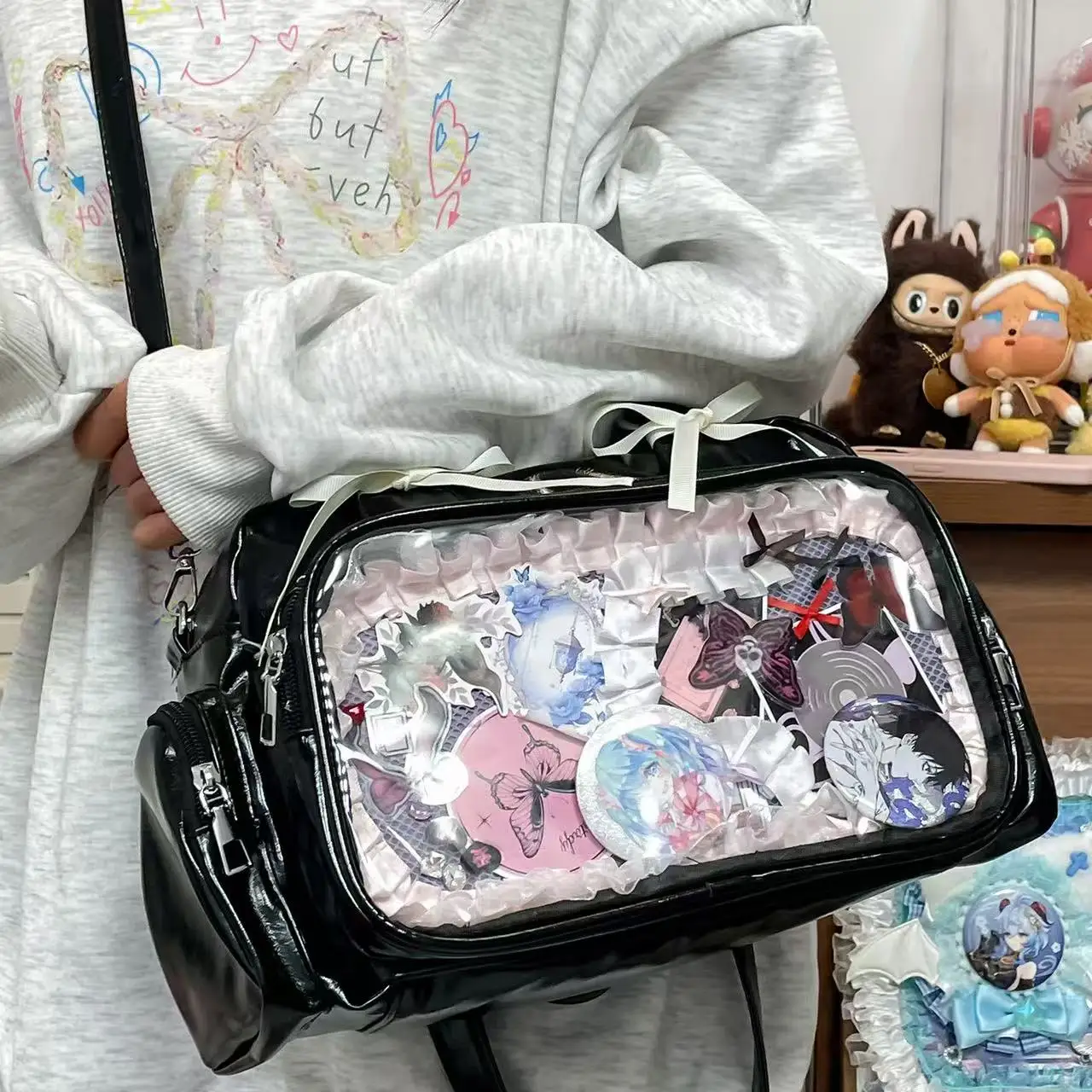 Popular Cute Bar Pain Bag Fashionable Three-Color Versatile Portable Backpack Bowling Crossbody Backpack, New Model