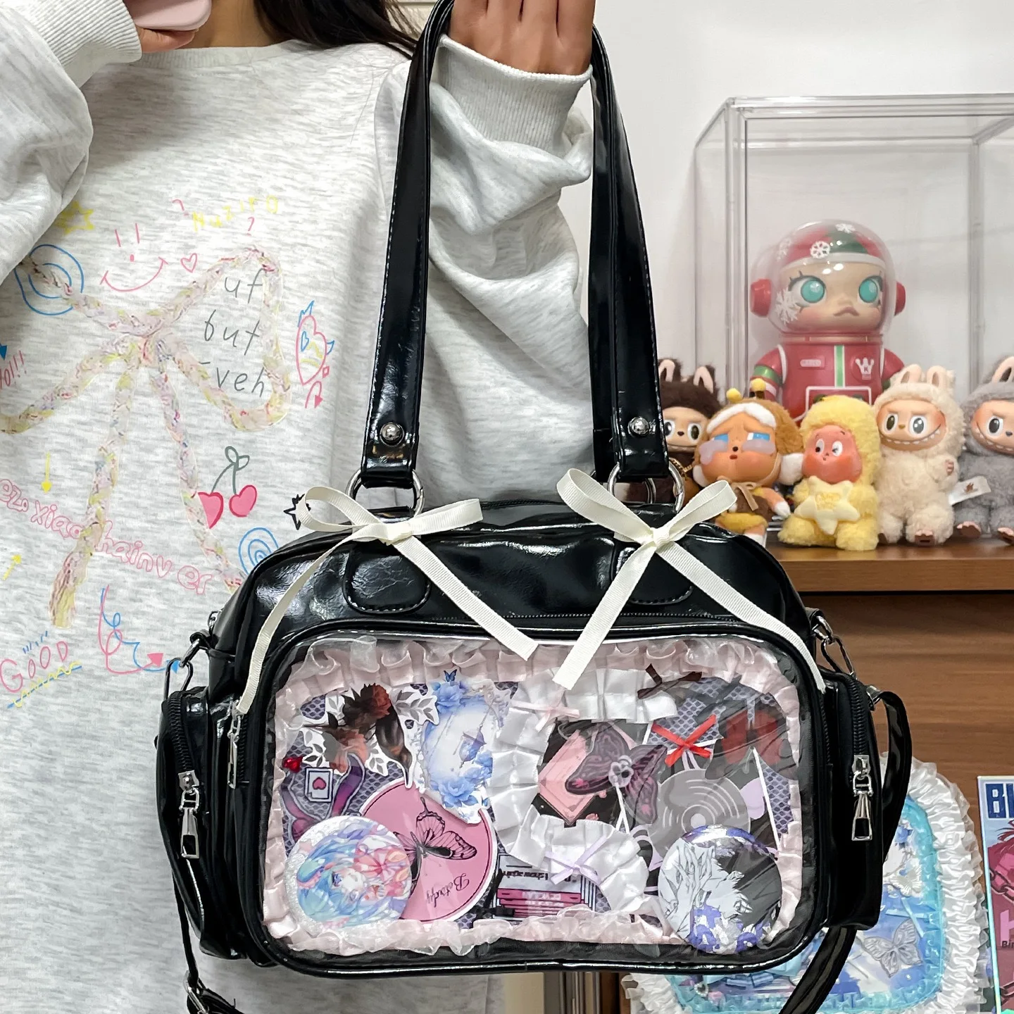 Popular Cute Bar Pain Bag Fashionable Three-Color Versatile Portable Backpack Bowling Crossbody Backpack, New Model