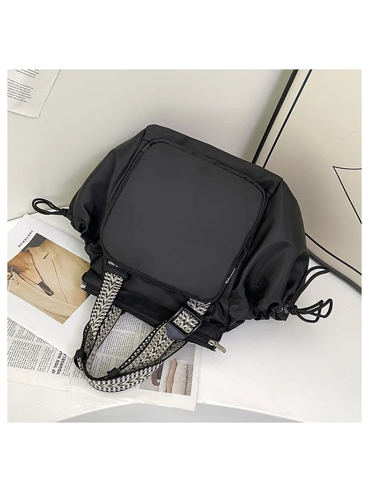 Nylon Shoulder Bag Solid Color Bag Body Fashionable Versatile Portable Mommy Bag Large Capacity Travel Tote Bag