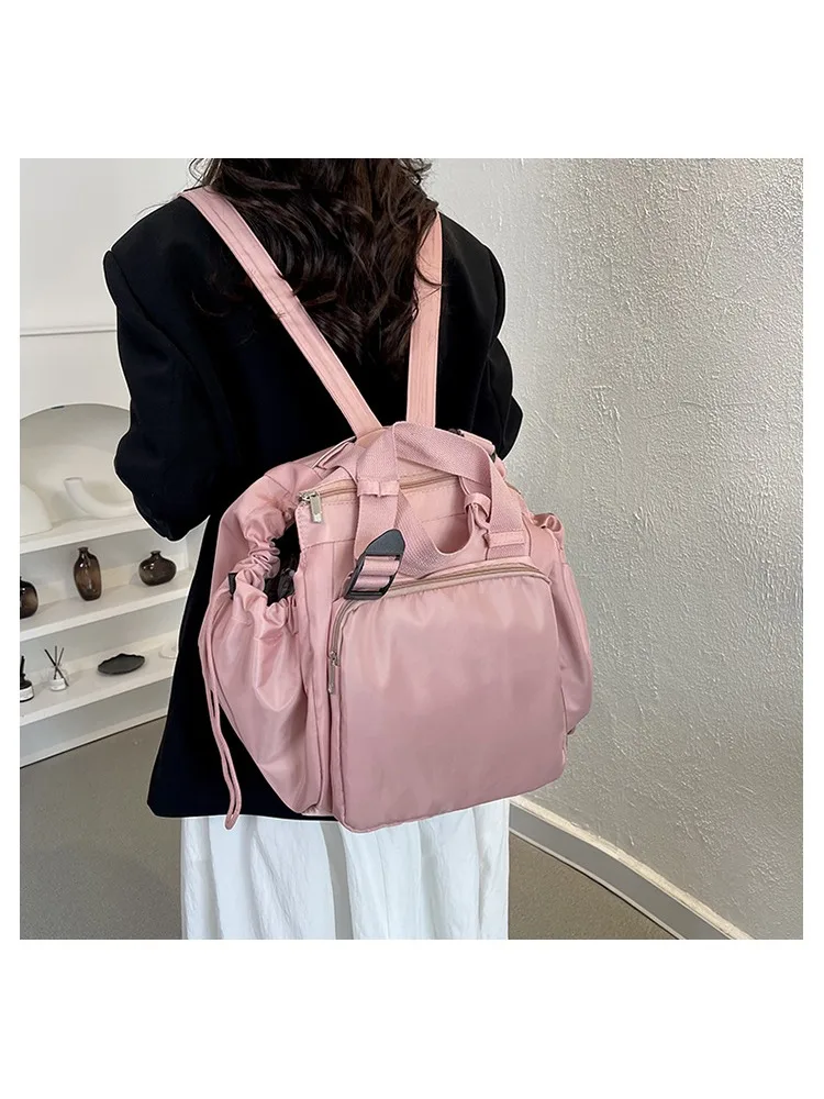 Nylon Shoulder Bag Solid Color Bag Body Fashionable Versatile Portable Mommy Bag Large Capacity Travel Tote Bag