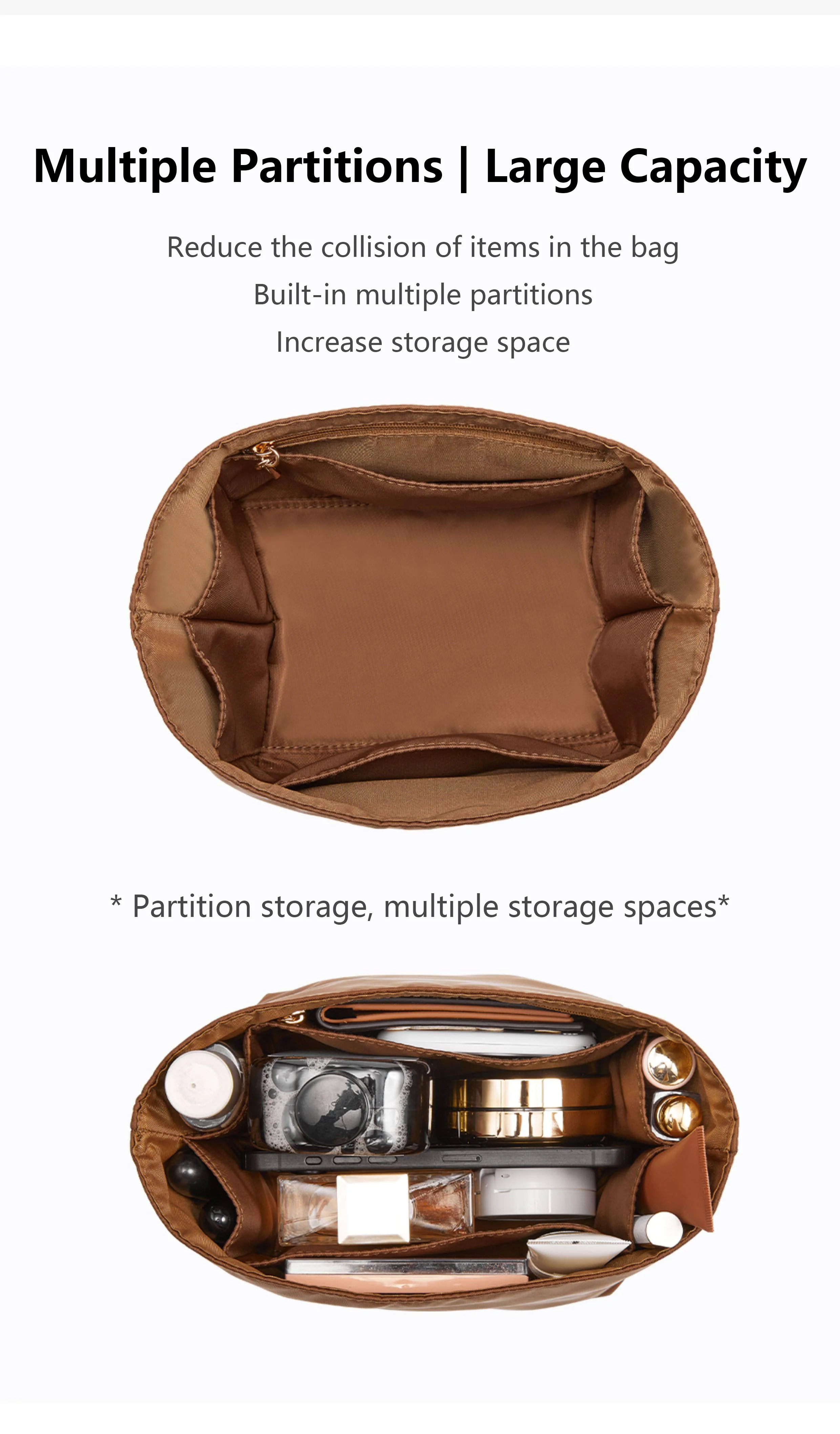 Lightweight Bag Organizer Insert For Picotin 18 22,Durable Storage Nylon Waterproof Bag Insert Bag Support Bag Accessories