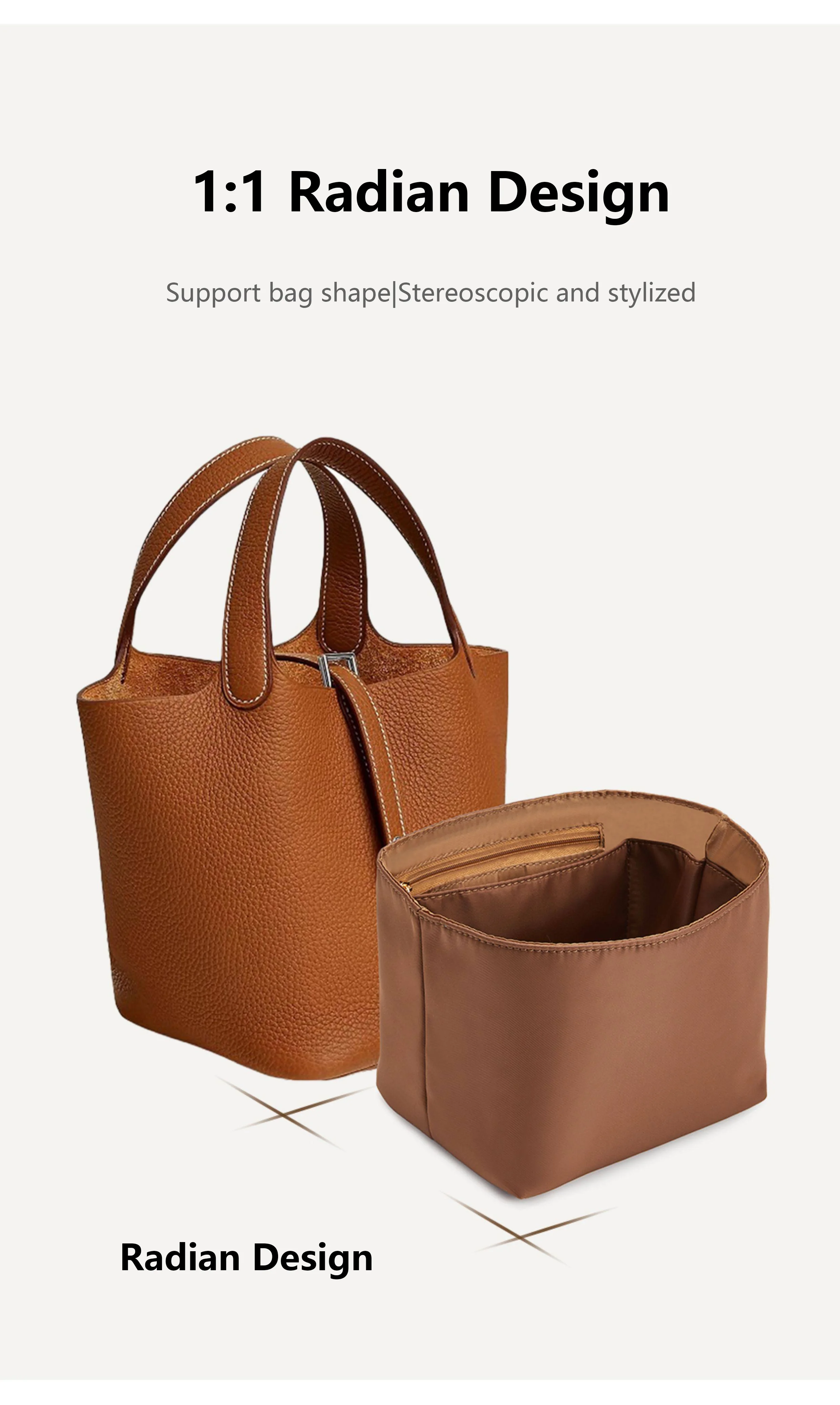 Lightweight Bag Organizer Insert For Picotin 18 22,Durable Storage Nylon Waterproof Bag Insert Bag Support Bag Accessories