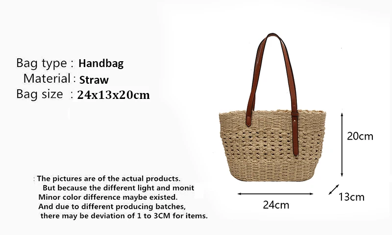 Designer Casual Rattan Wicker Tote Bag Large Capacity Woven Women's Summer Beach Straw Handbag Lady Travel Big Basket