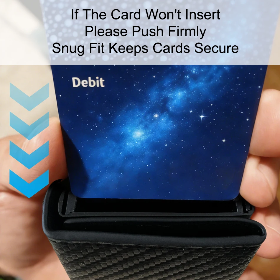 Rfid Wallet Credit Card Holder Luxury Business ID Holder Card Slim Pop Up Metal Minimalist Wallet Smart Money Bags with Zipper