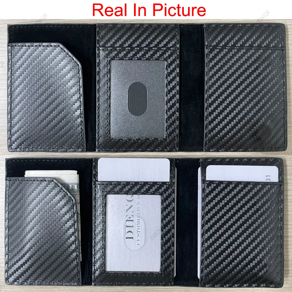 Rfid Wallet Credit Card Holder Luxury Business ID Holder Card Slim Pop Up Metal Minimalist Wallet Smart Money Bags with Zipper