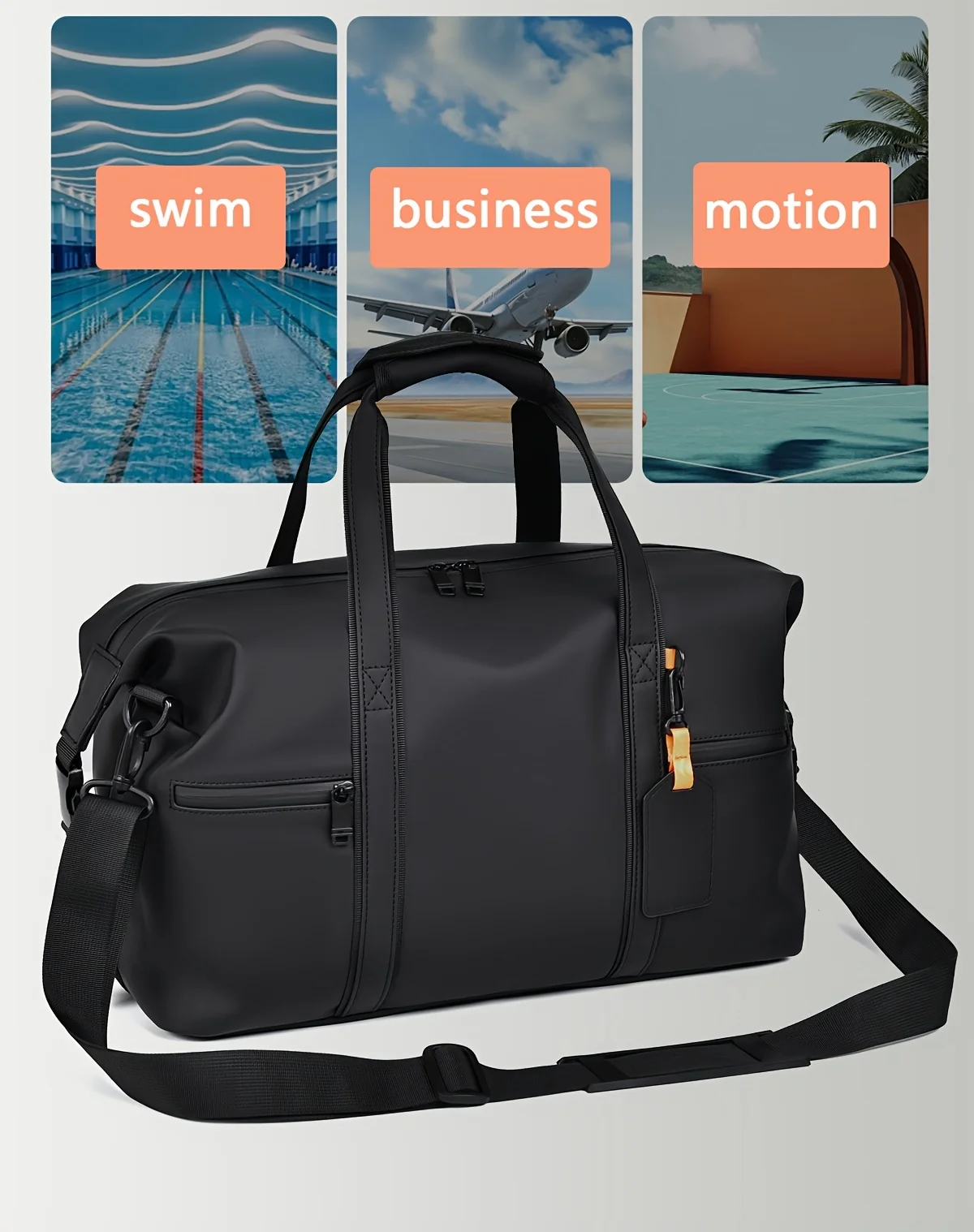 Large Capacity Travel Bag, Portable Overnight Duffel Bag Unisex Sport Fitness Bag, Perfect For Sports And Outdoor Adventures
