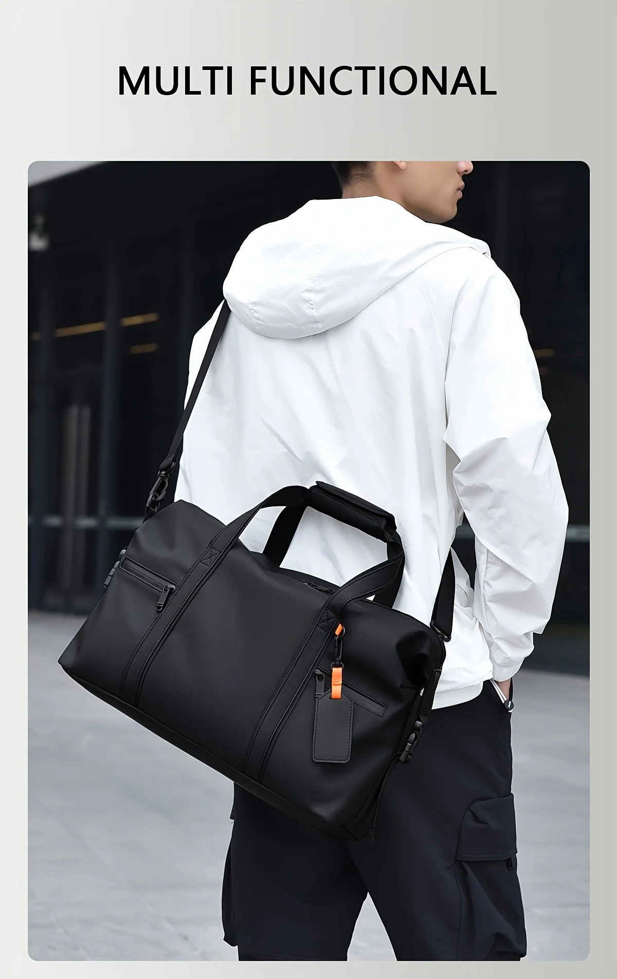 Large Capacity Travel Bag, Portable Overnight Duffel Bag Unisex Sport Fitness Bag, Perfect For Sports And Outdoor Adventures