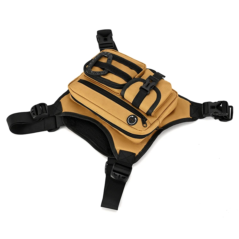 Outdoor Tactical Chest Bag for Men Utility EDC Travel Chest Pack for Running Hiking Chest Vest Holster