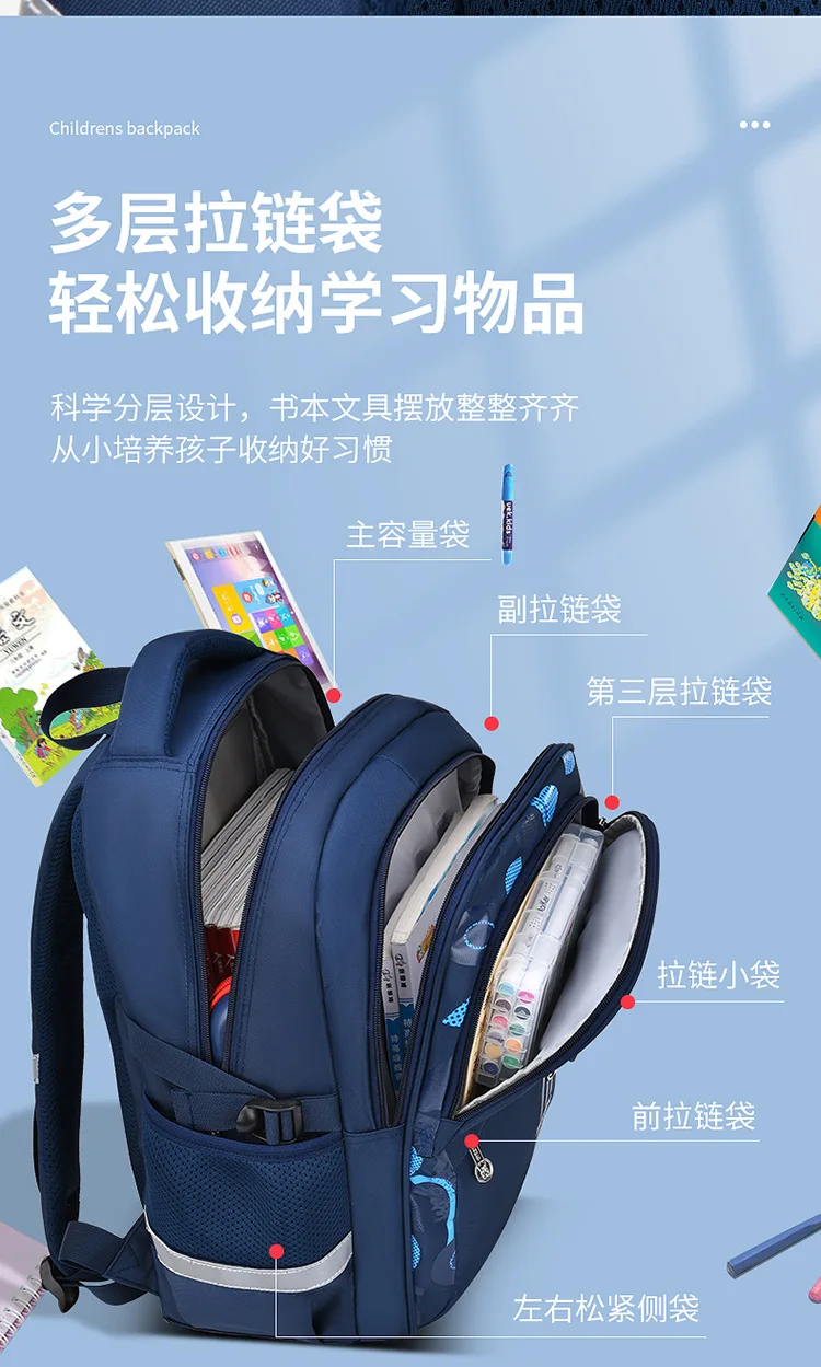 Waterproof Kids Backpack for Boys Orthopedic Primary School Bag Mochila New Schoolbags Children's Shoulder Load Distribution
