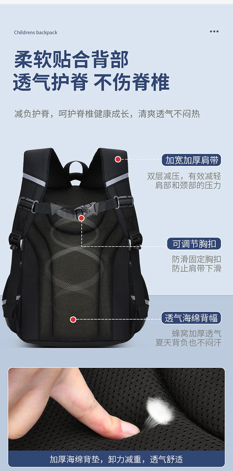 Waterproof Kids Backpack for Boys Orthopedic Primary School Bag Mochila New Schoolbags Children's Shoulder Load Distribution