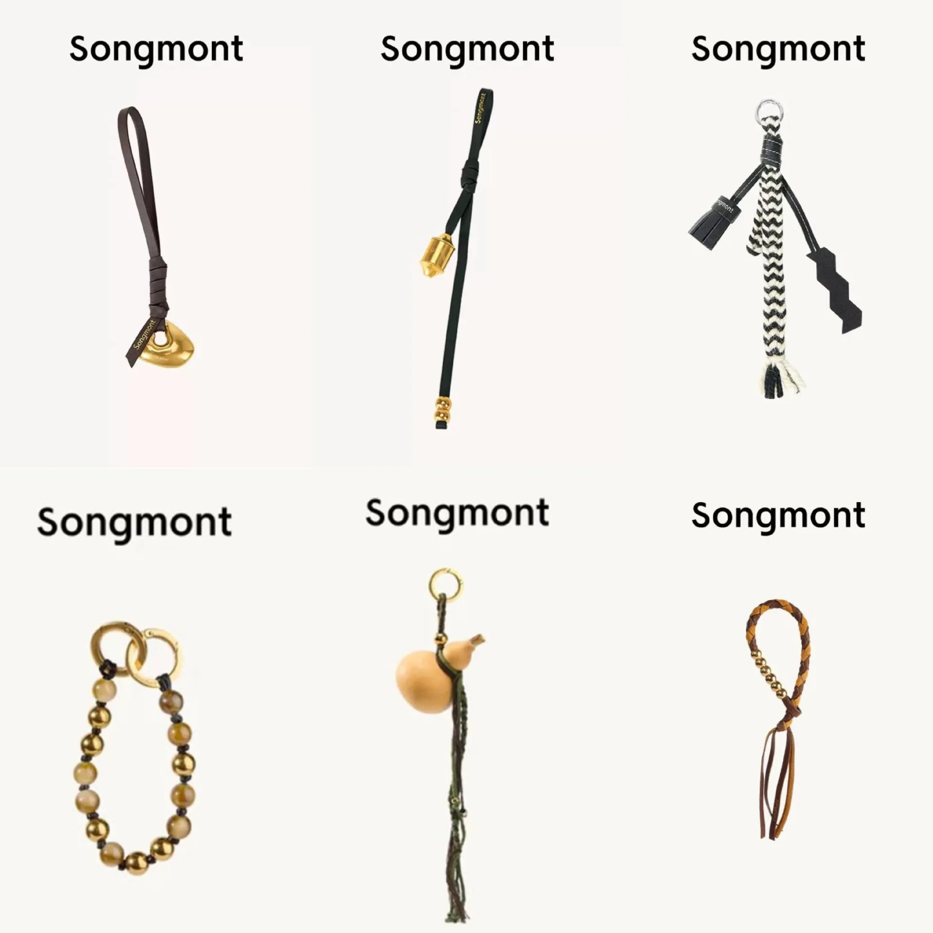 Songmont Pendant Tiger Tooth Udo Woven Charms Courage Stone Transit Cylinder Nothing Bead Piece