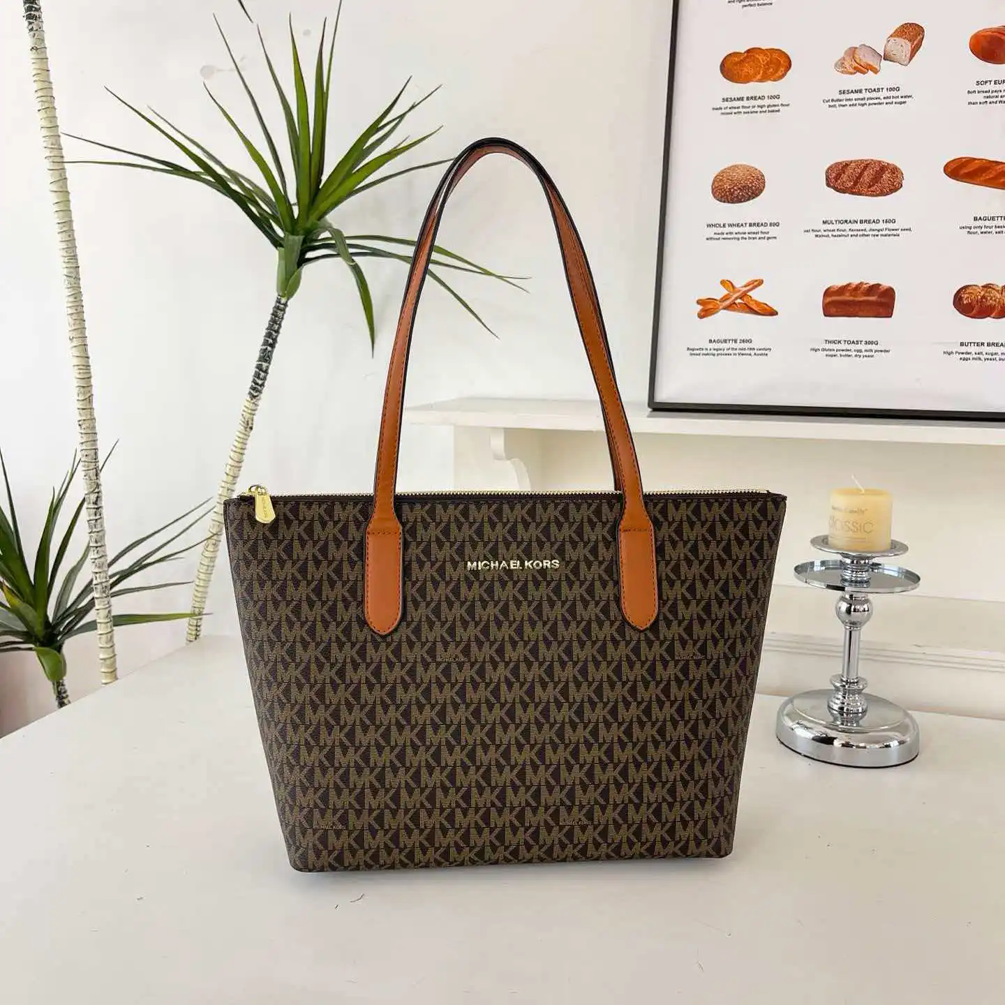 Michael Kors High-Quality Women's Medium Tote and Crossbody Bag Shoulder Bag Vegetable Basket Bag