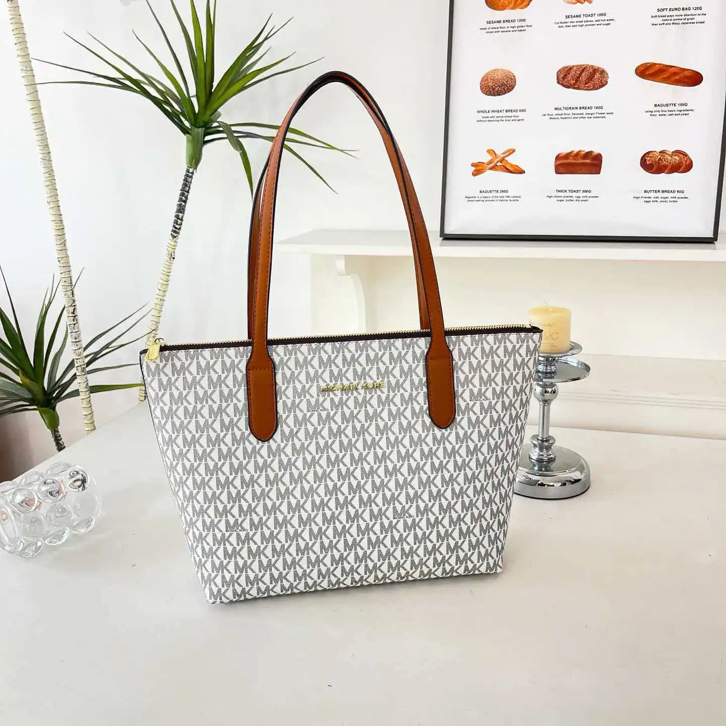 Michael Kors High-Quality Women's Medium Tote and Crossbody Bag Shoulder Bag Vegetable Basket Bag