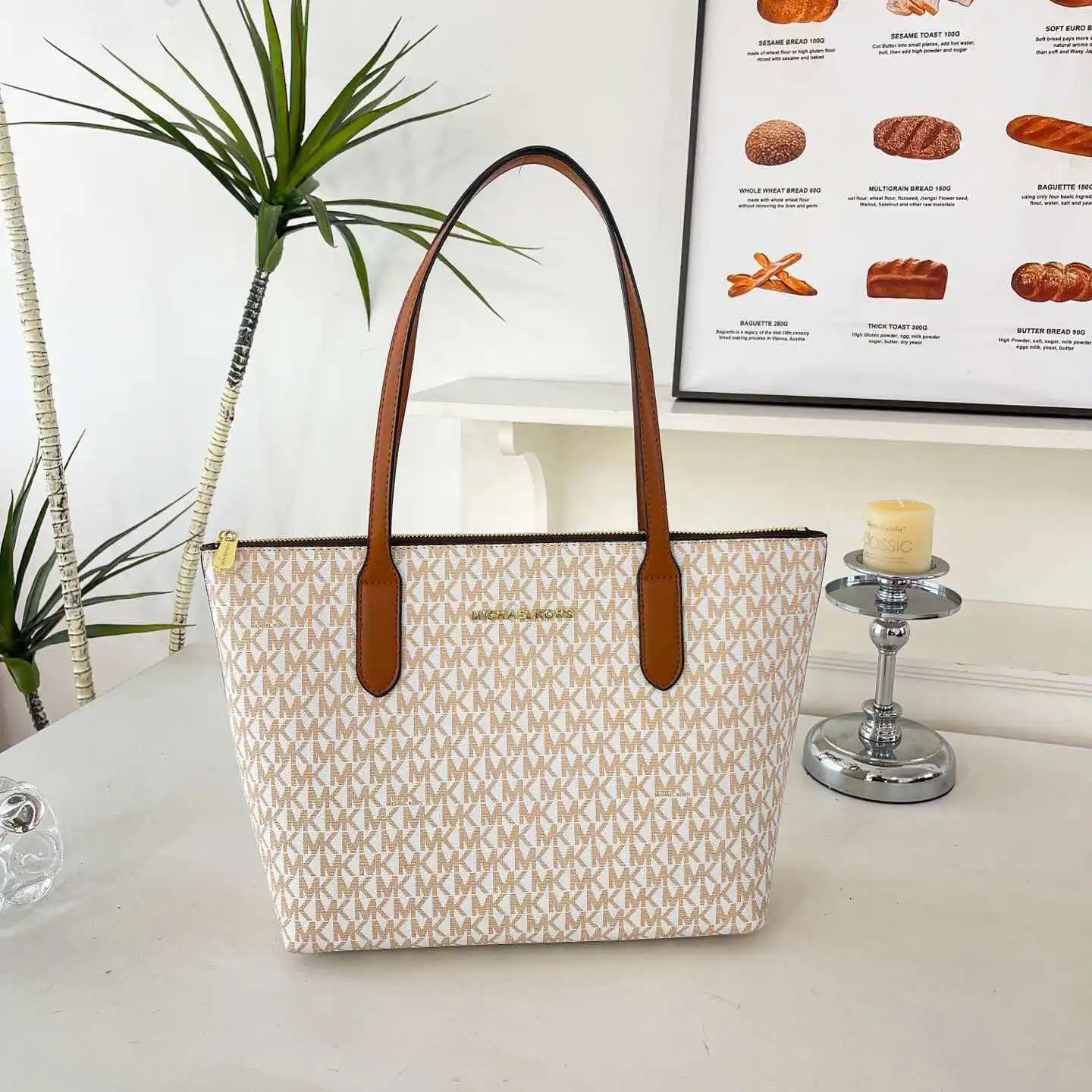 Michael Kors High-Quality Women's Medium Tote and Crossbody Bag Shoulder Bag Vegetable Basket Bag
