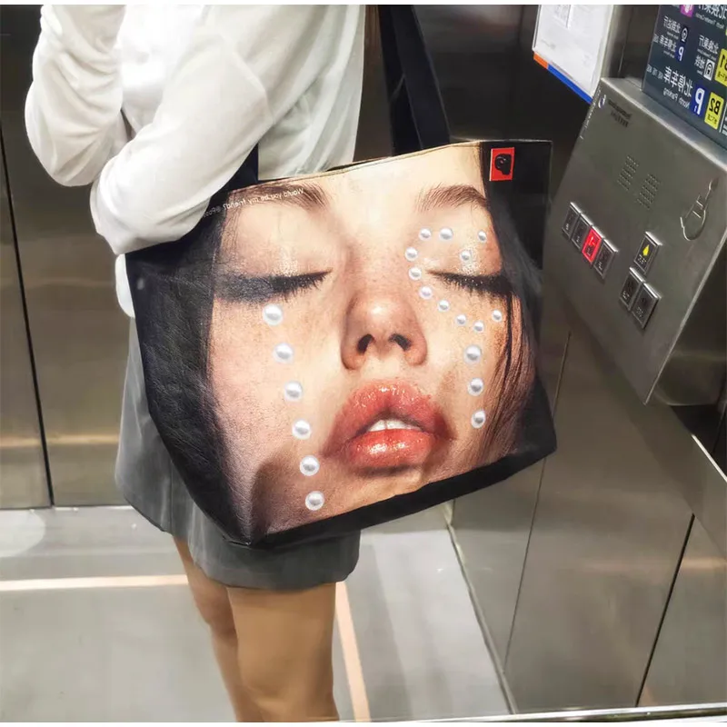 Fashion Designer Tote Bag New Large-capacity Shoulder Bag Creative Y2k Printed Versatile Casual Bag High-quality Simple Handbag