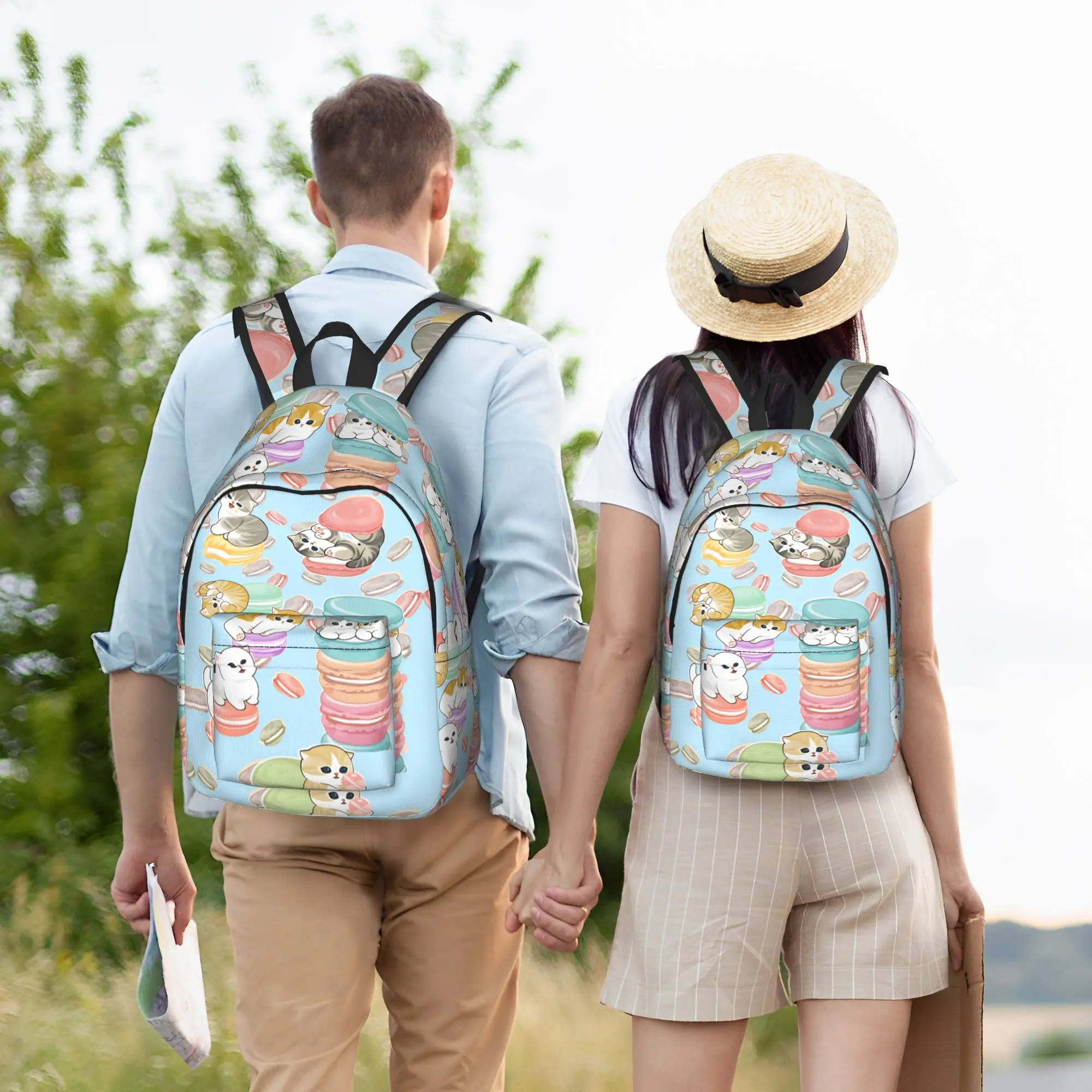Mofusand Backpack Boy Polyester University Backpacks Pattern Fashion High School Bags Rucksack