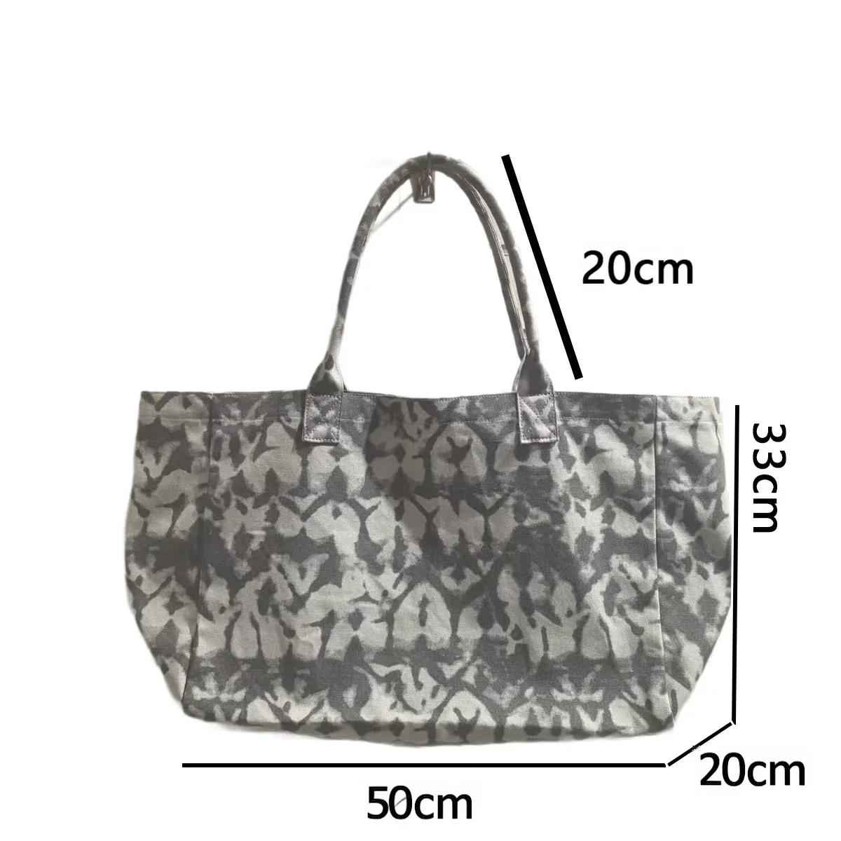 Vintage Abstract Tie Dye Print Canvas Large Tote Bag Women Casual Shopping Grocery Handbag For Travel Daily Use