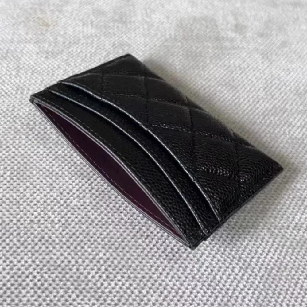 Top Quality Business Coin Purse Leather Card Holder Fashion Luxury Brand For Women Classical Genuine Sheepskin Credit Card Case