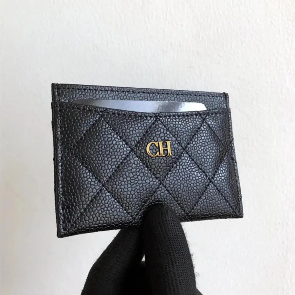 Top Quality Business Coin Purse Leather Card Holder Fashion Luxury Brand For Women Classical Genuine Sheepskin Credit Card Case