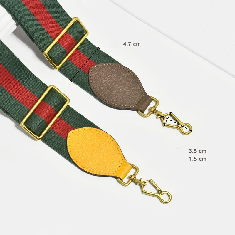 5cm Wide Shoulder Strap for GUCCI Tiger Head Camera Bag Adjustable Length Red Blue Color Blocking Bag Strap