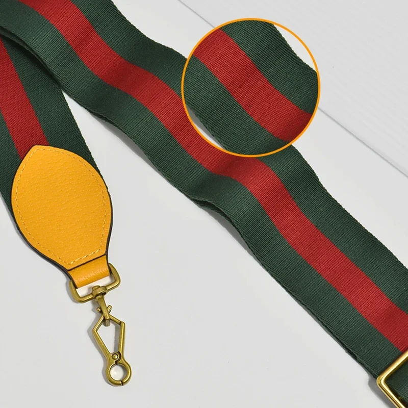 5cm Wide Shoulder Strap for GUCCI Tiger Head Camera Bag Adjustable Length Red Blue Color Blocking Bag Strap