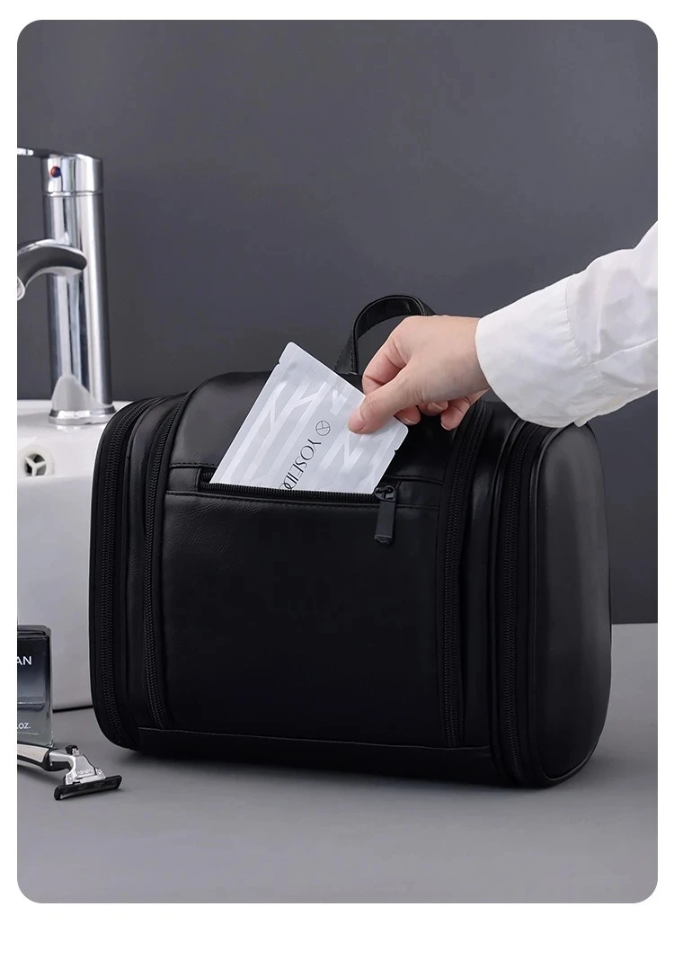 Waterproof Makeup Bag With Hanging Hook and Multiple Pockets Cosmetic Bags for Travel Essentials Toiletry Bag for Women Men
