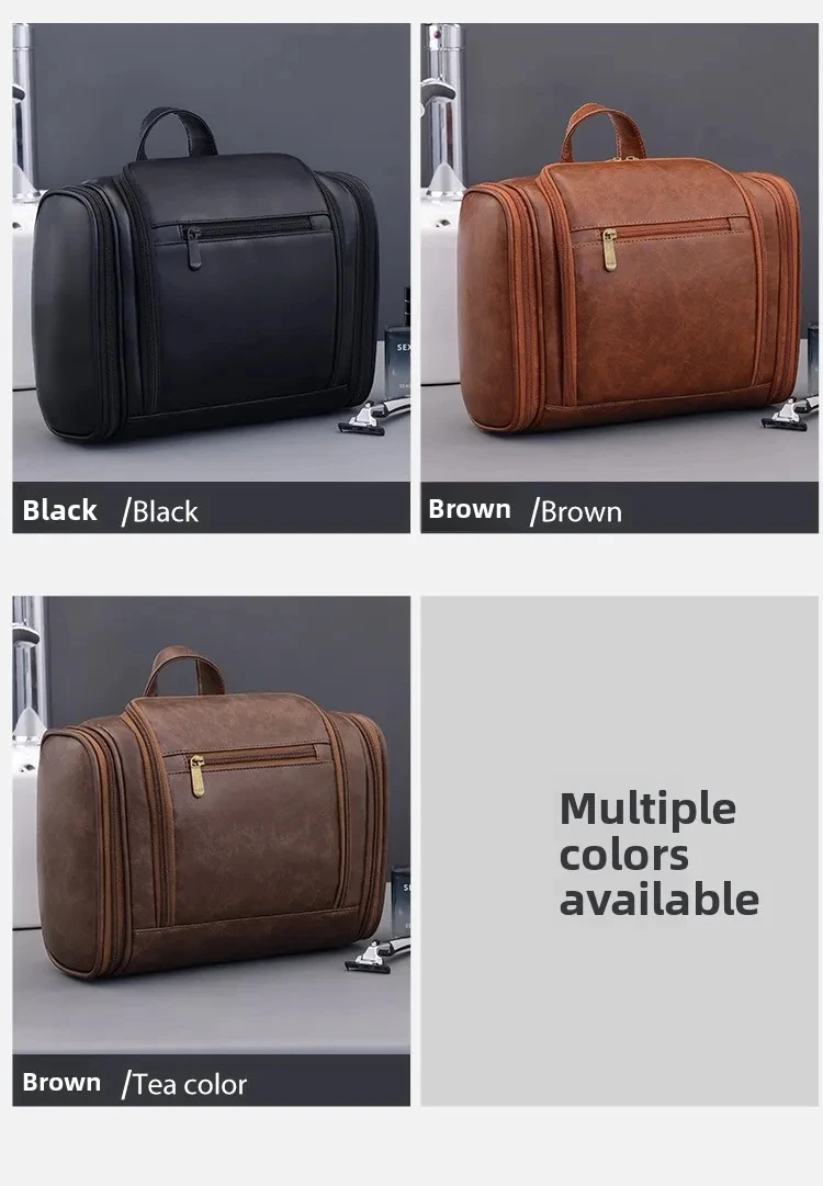 Waterproof Makeup Bag With Hanging Hook and Multiple Pockets Cosmetic Bags for Travel Essentials Toiletry Bag for Women Men