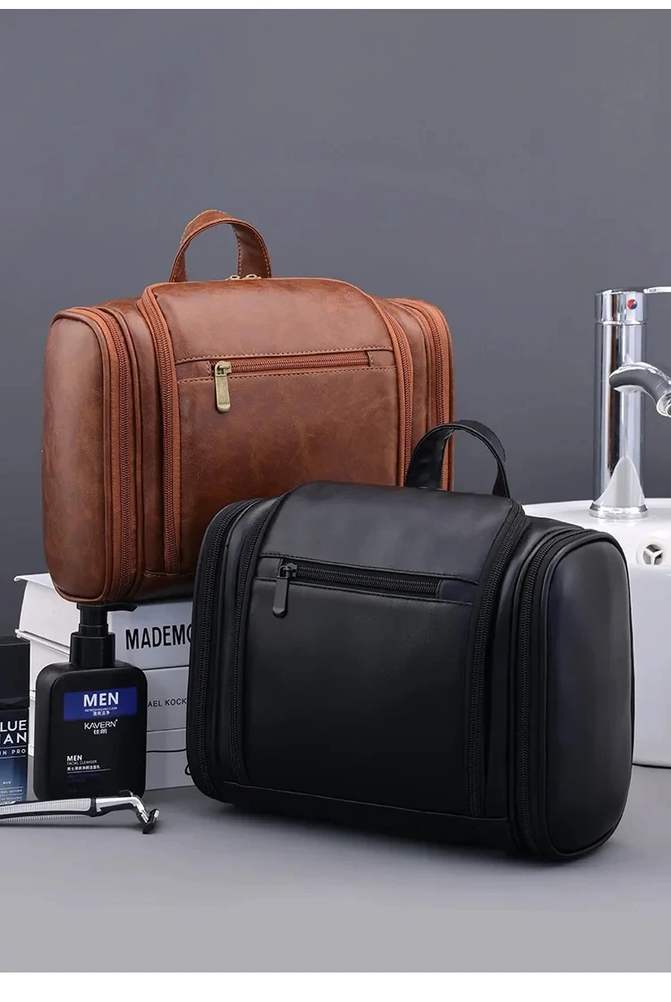 Waterproof Makeup Bag With Hanging Hook and Multiple Pockets Cosmetic Bags for Travel Essentials Toiletry Bag for Women Men