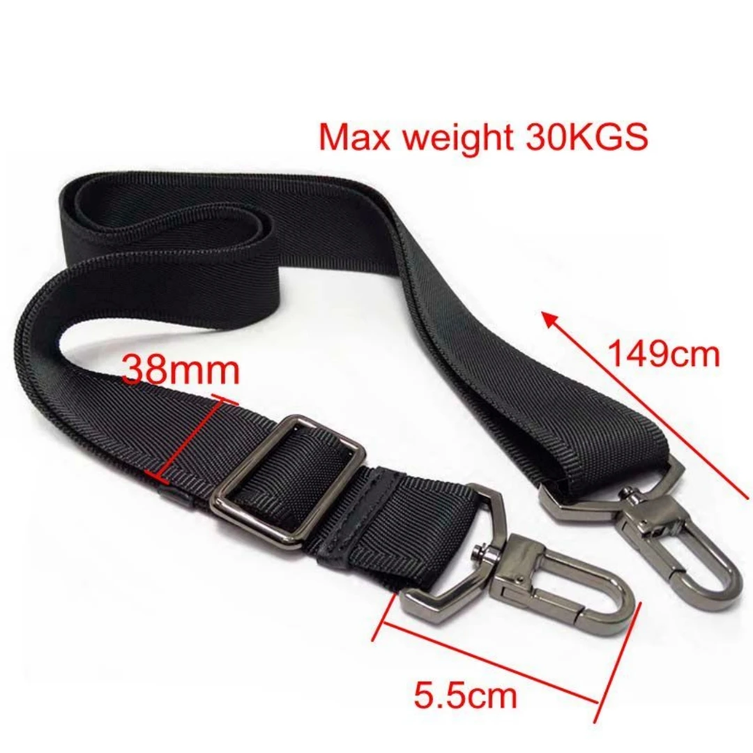38mm Max 30KGS Strong Hook Nylon Belt Accessory Men Bags Long Shoulder Strap Man Briefcase Bag Straps Repair Bag Shoulder Strap