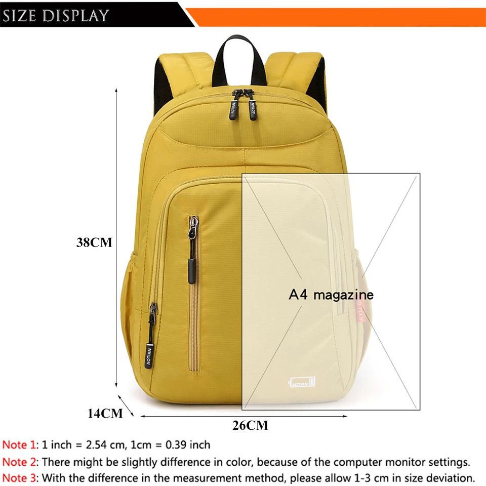 Fashion Commuter Daypack Women Waterproof Oxford Backpack Large Capacity School Bag Ladies Lightweight and Portable Travel Bag